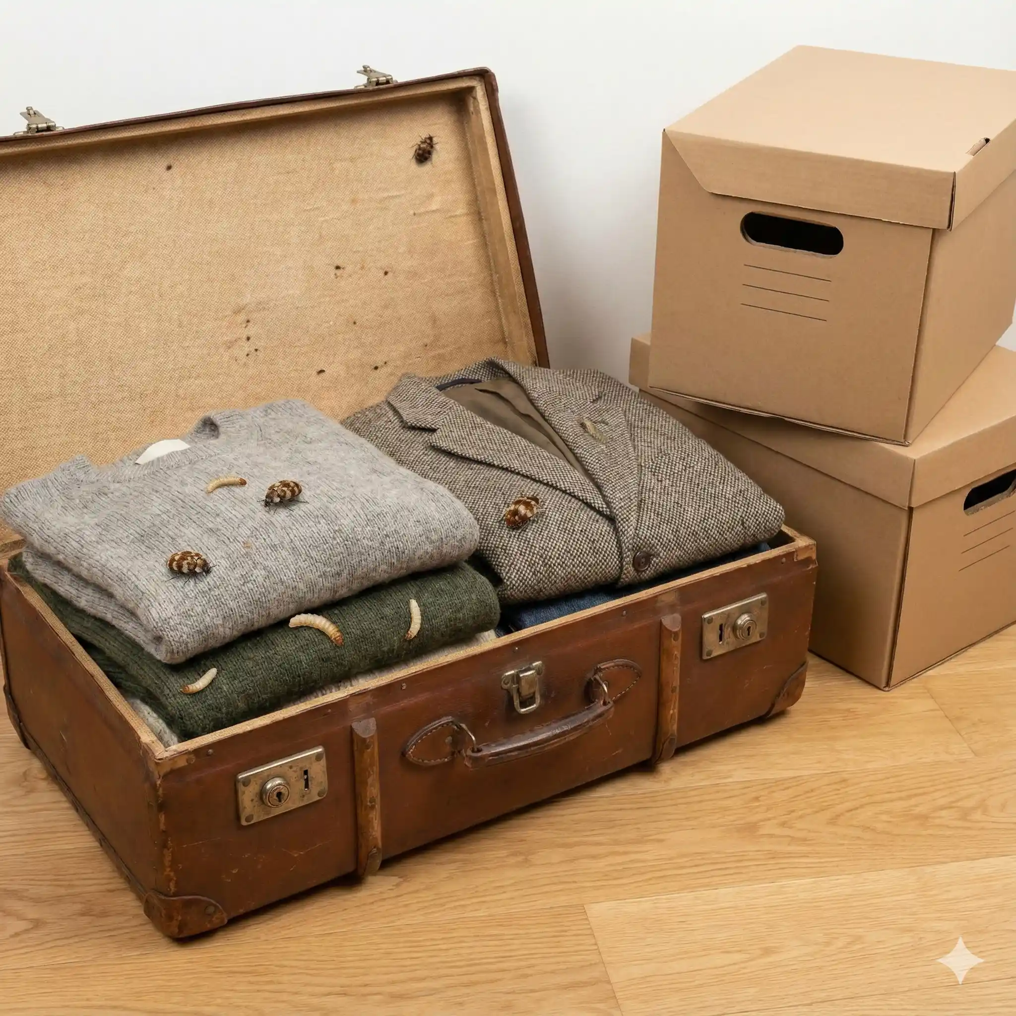 Secondhand furniture and vintage items that can transport carpet beetles