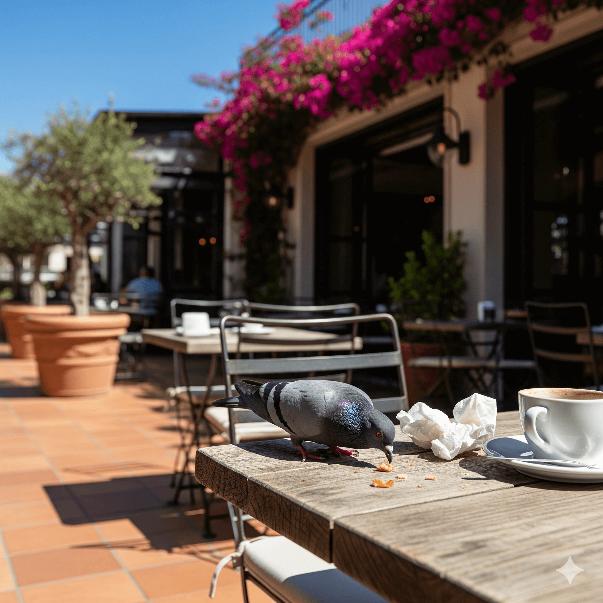 Birds leaving droppings and introducing pathogens to commercial property
