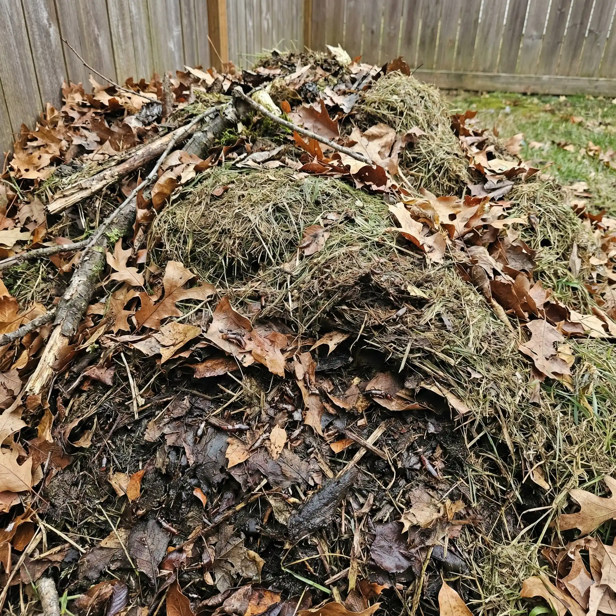Leaf litter and organic debris accumulation providing earwig harborage