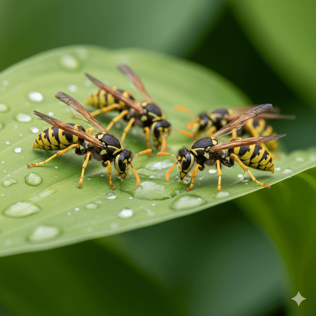 Birdbaths pet water bowls and standing water providing moisture for wasp colonies